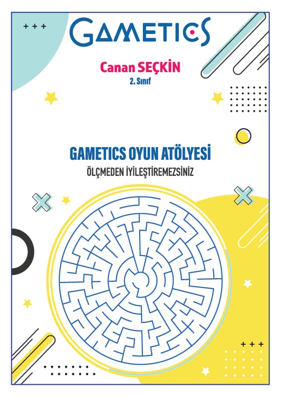 Gametics bilişsel gelişim karnesi örneği